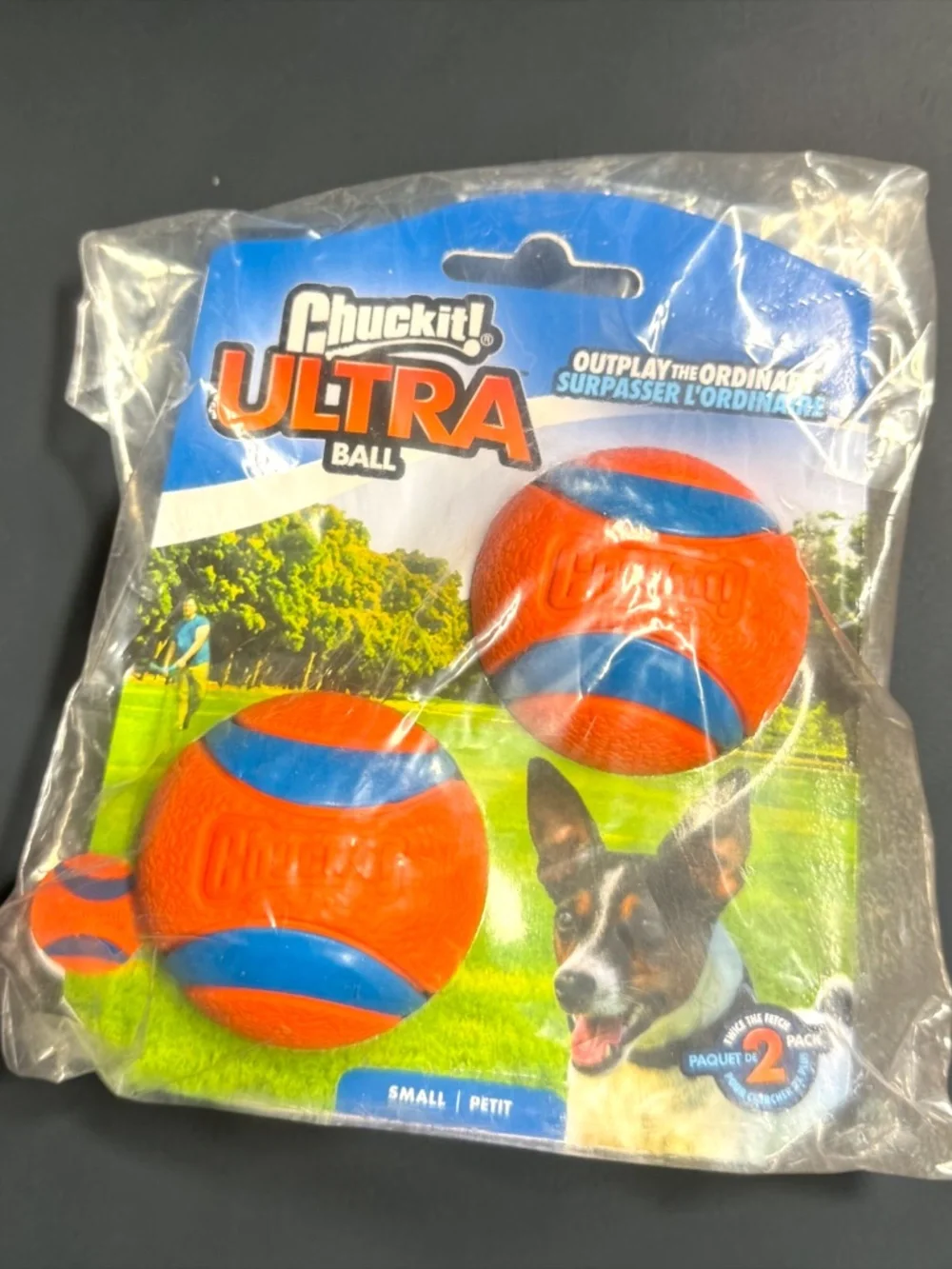 Chuckit! Ultra Ball 2-Pack Small Durable Fetch Dog Toys NWT